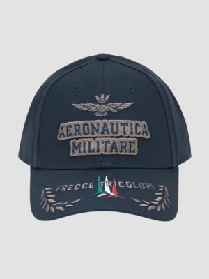 AERONAUTICA MILITARE Granatowa męska czapka z daszkiem