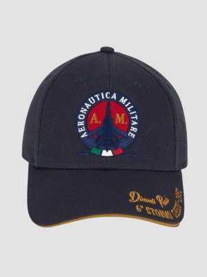 AERONAUTICA MILITARE Granatowa męska czapka z daszkiem