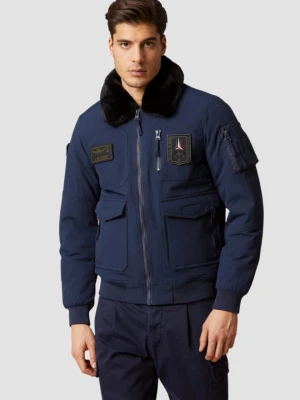 AERONAUTICA MILITARE Granatowa męska kurtka Iconic Pilot, Rozmiar 52