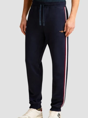 AERONAUTICA MILITARE Granatowe bawełniane męskie spodnie dresowe, Rozmiar S