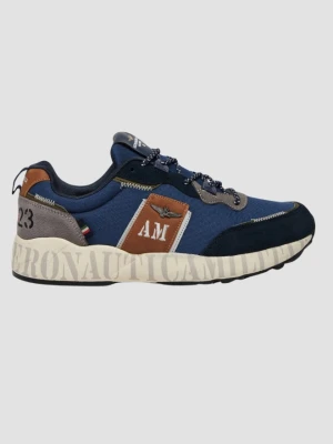 AERONAUTICA MILITARE Granatowe męskie sneakersy AM23, Rozmiar 44
