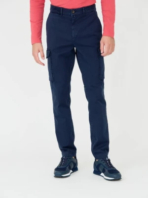 AERONAUTICA MILITARE Granatowe męskie spodnie bojówki, Rozmiar 54