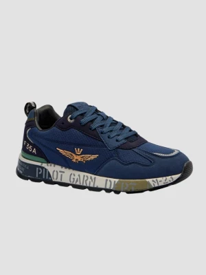AERONAUTICA MILITARE Granatowe sneakersy męskie, Rozmiar 44