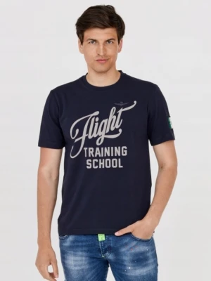AERONAUTICA MILITARE Granatowy bawełniany t-shirt męski, Rozmiar XXL
