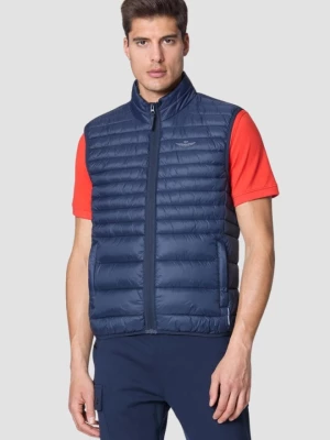 AERONAUTICA MILITARE Granatowy bezrękawnik Ultralight Quilted Vest