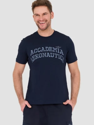 AERONAUTICA MILITARE Granatowy t-shirt M.C.