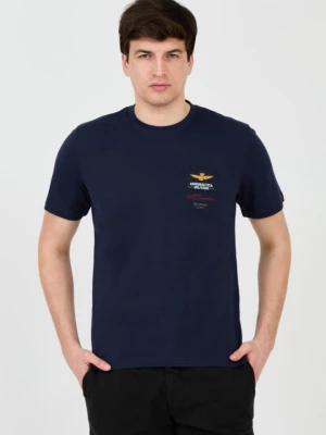AERONAUTICA MILITARE Granatowy t-shirt Short Sleeve