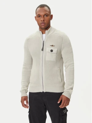 Aeronautica Militare Kardigan 252MA1565UL00409 Beżowy Regular Fit