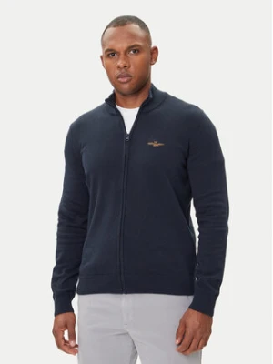 Aeronautica Militare Kardigan 252MA1580UL00506 Granatowy Regular Fit