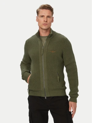 Aeronautica Militare Kardigan 262MA1664UL00409 Khaki Regular Fit