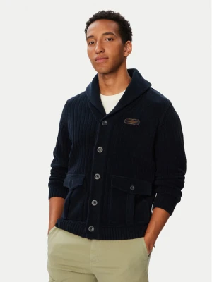 Aeronautica Militare Kardigan 262MA1674UL00955 Granatowy Regular Fit