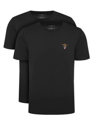 Aeronautica Militare Komplet t-shirtów AM1UTI001B Czarny Regular Fit