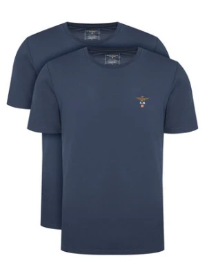 Aeronautica Militare Komplet t-shirtów AM1UTI001B Granatowy Regular Fit