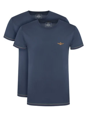 Aeronautica Militare Komplet t-shirtów AM1UTI003B Granatowy Slim Fit