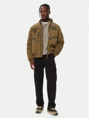 Aeronautica Militare Kurtka bomber 262AB3077UCT04361 Khaki Regular Fit