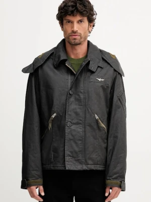 Aeronautica Militare kurtka kolor czarny przejściowa oversize AB3019UCT04215