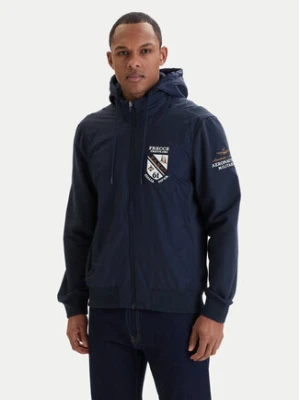 Aeronautica Militare Kurtka przejściowa 261AF0520UF00674 Granatowy Regular Fit