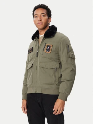 Aeronautica Militare Kurtka przejściowa 262AB3108UCT03151 Khaki Regular Fit