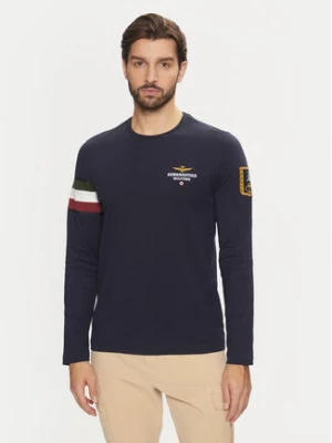 Aeronautica Militare Longsleeve 242TS2319J558 Granatowy Regular Fit