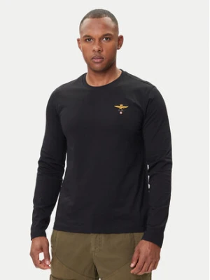 Aeronautica Militare Longsleeve 252TS2390UJ00372 Czarny Regular Fit