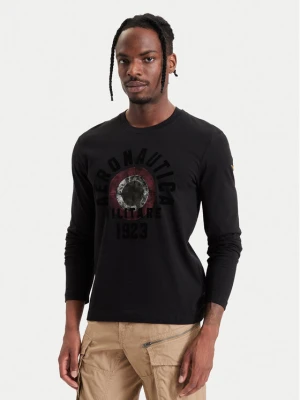Aeronautica Militare Longsleeve 262TS2570UJ00641 Czarny Regular Fit