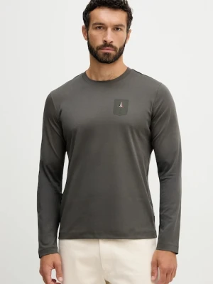 Aeronautica Militare longsleeve bawełniany kolor szary z nadrukiem TS2450UJ00663