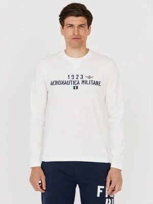AERONAUTICA MILITARE Longsleeve biały męski, Rozmiar M