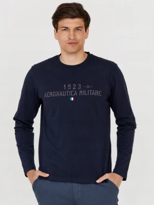 AERONAUTICA MILITARE Longsleeve granatowy męski, Rozmiar S