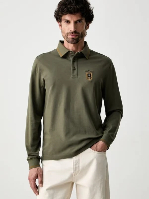 Aeronautica Militare longsleeve męski bawełniany zielony