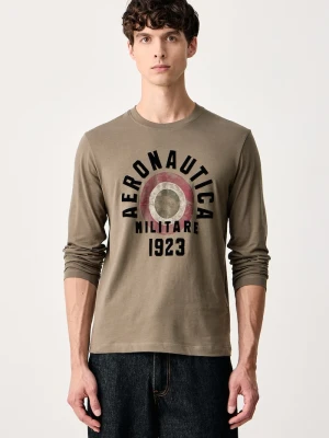 Aeronautica Militare longsleeve męski bawełniany zielony