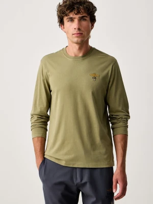 Aeronautica Militare longsleeve męski bawełniany zielony
