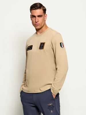 Aeronautica Militare Longsleeve | Regular Fit beżowy