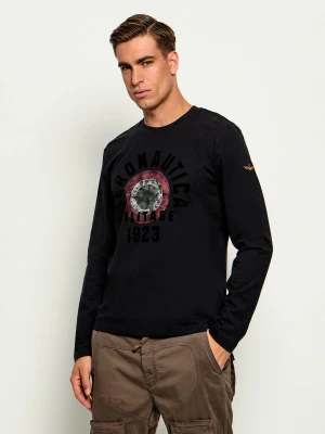 Aeronautica Militare Longsleeve | Regular Fit czarny