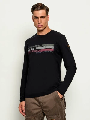 Aeronautica Militare Longsleeve | Regular Fit czarny
