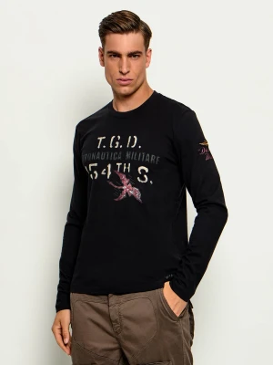 Aeronautica Militare Longsleeve | Regular Fit czarny