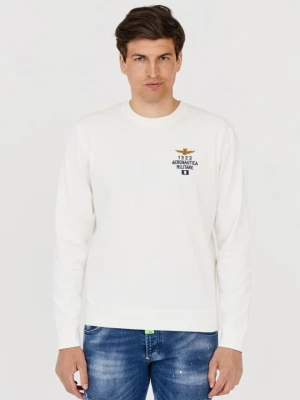 AERONAUTICA MILITARE Męska biała bluza, Rozmiar XXL