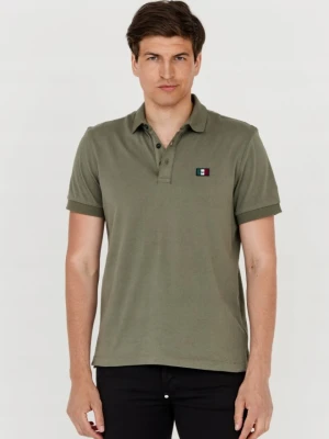AERONAUTICA MILITARE Męska zielona koszulka polo, Rozmiar XL