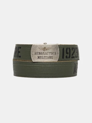 Aeronautica Militare pasek bawełniany męski kolor zielony CI0317UCT03585