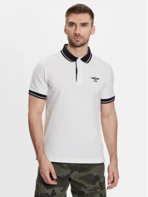 Aeronautica Militare Polo 231PO1692P315 Biały Regular Fit