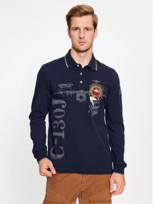 Aeronautica Militare Polo 232PO1742P318 Granatowy Regular Fit