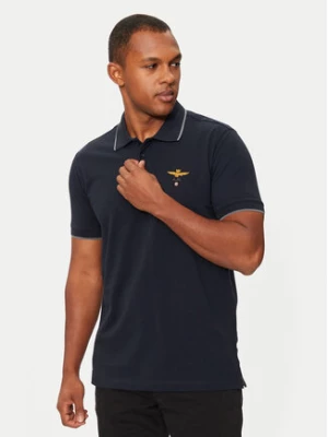 Aeronautica Militare Polo 242PO1308P82 Granatowy Regular Fit