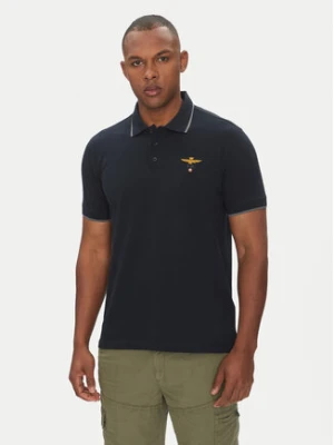 Aeronautica Militare Polo 251PO1308P82 Granatowy Regular Fit