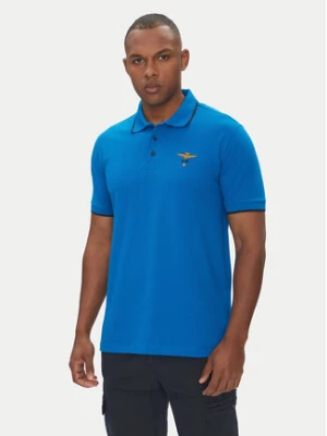 Aeronautica Militare Polo 251PO1308P82 Niebieski Regular Fit