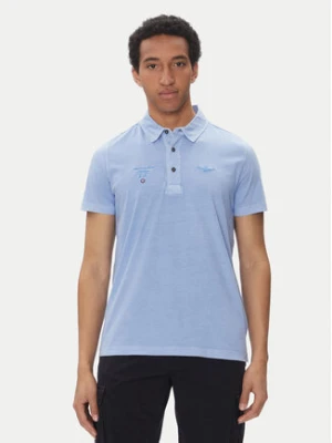 Aeronautica Militare Polo 251PO1852J677 Błękitny Regular Fit