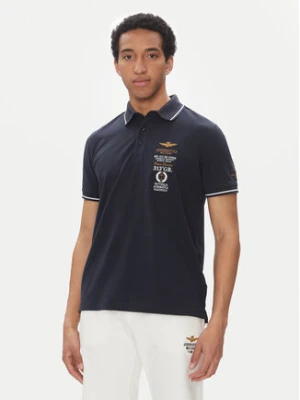 Aeronautica Militare Polo 251PO1853P191 Granatowy Regular Fit