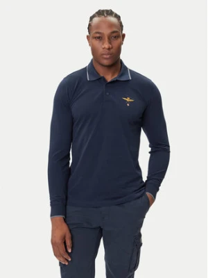 Aeronautica Militare Polo 252PO1653UP00082 Granatowy Regular Fit