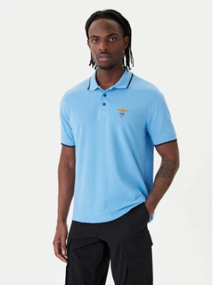 Aeronautica Militare Polo 261PO1308UP00082 Niebieski Regular Fit