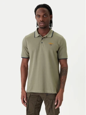 Aeronautica Militare Polo 261PO1308UP00082 Zielony Regular Fit