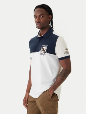 Aeronautica Militare Polo 261PO1915UP00191 Biały Regular Fit