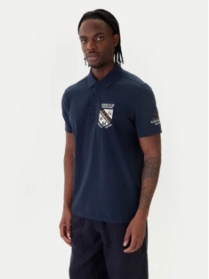 Aeronautica Militare Polo 261PO1915UP00191 Granatowy Regular Fit